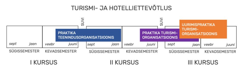 Turismi- ja hotelliettevõtluse eriala praktikaskeem