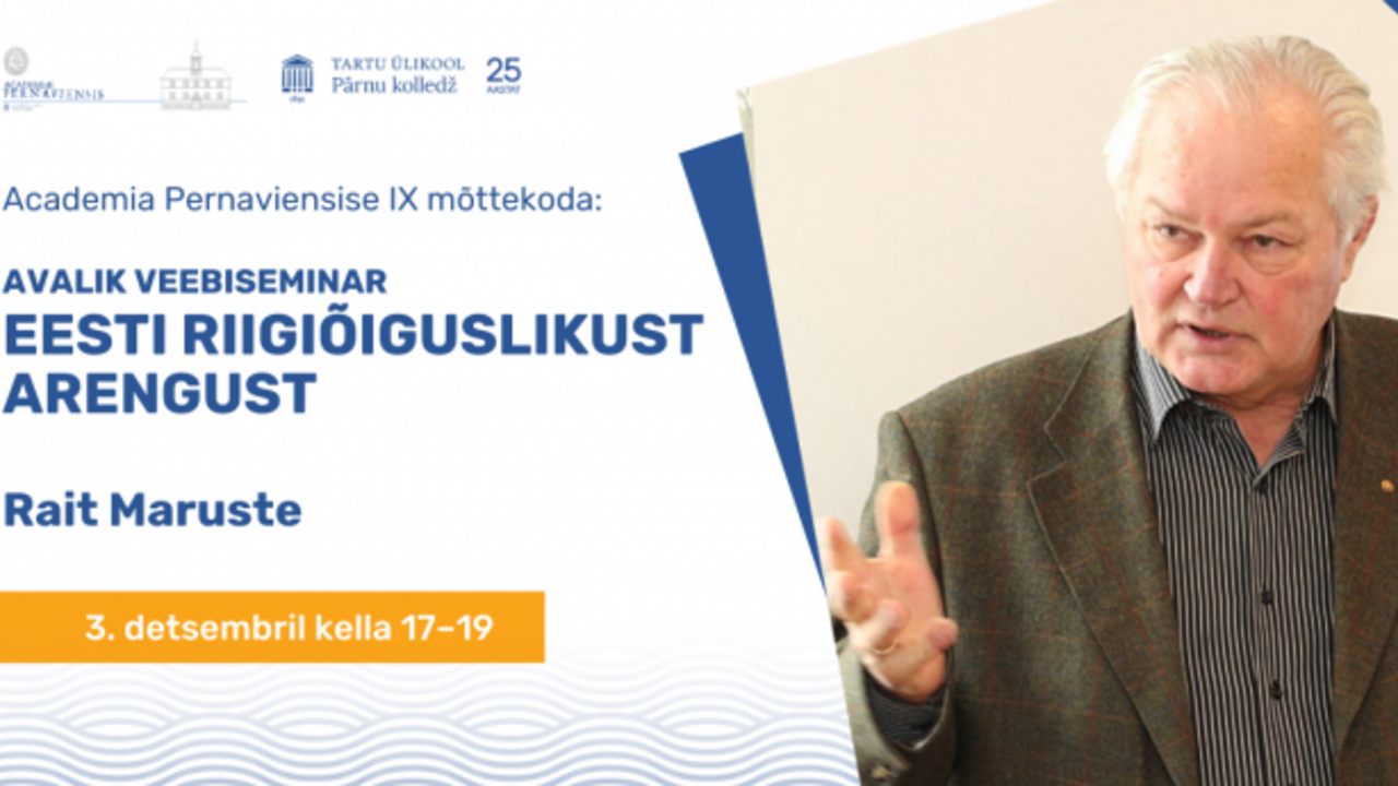Rait Maruste: „Eesti riigiõiguslik areng"